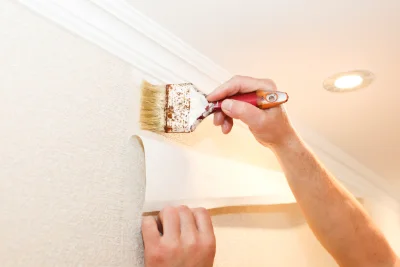 Pose de papier peint à Lesmont — revêtements muraux et toiles de verre